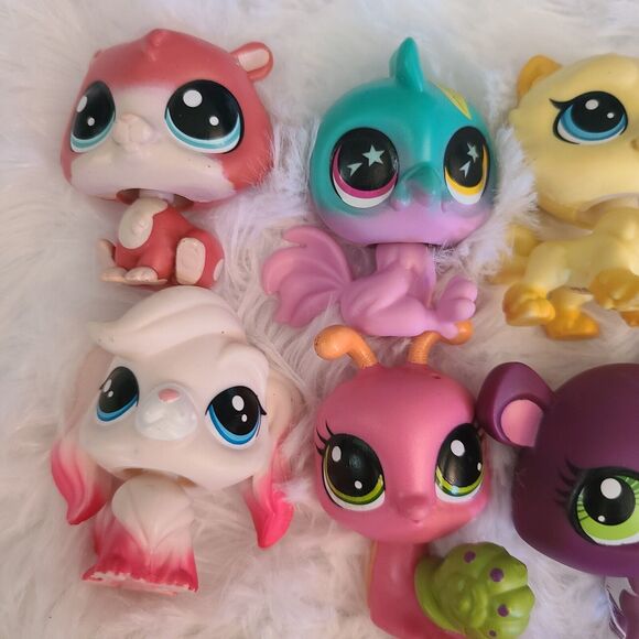 Littlest Pet Shop LPS Lot Of 11 variety of animals Hasbro Dog Bunny Iguana Cat - Picture 2 of 6